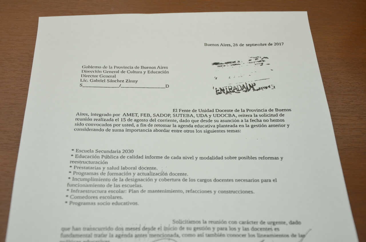 LAS NUEVAS AUTORIDADES DE LA DGCYE SIGUEN SIN RECIBIR A LXS DOCENTES