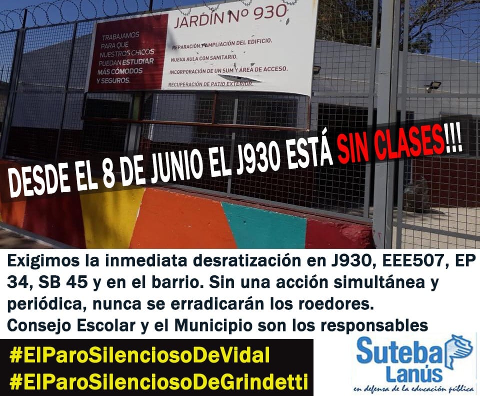 J 930, EEE 507, EP 34 Y SB 45 NECESITAN UNA SOLUCIÓN DEFINITIVA A LA PLAGA DE ROEDORES EN EL BARRIO