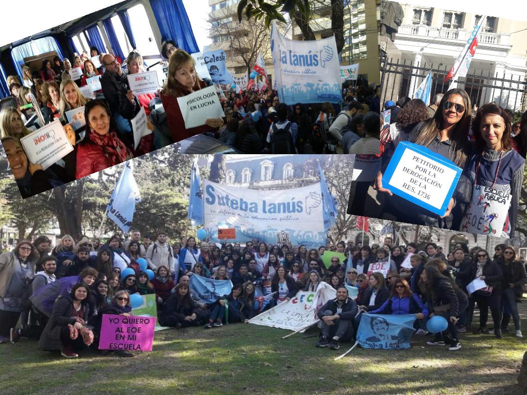 EN DEFENSA DE LOS E.O.E
15.000 DOCENTES MOVILIZADOS, 65.000 FIRMAS, NINGÚN FUNCIONARIO PRESENTE