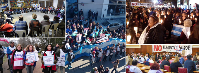 EN TODA LA PROVINCIA, SUTEBA DE PIE RESISTIENDO EL AJUSTE