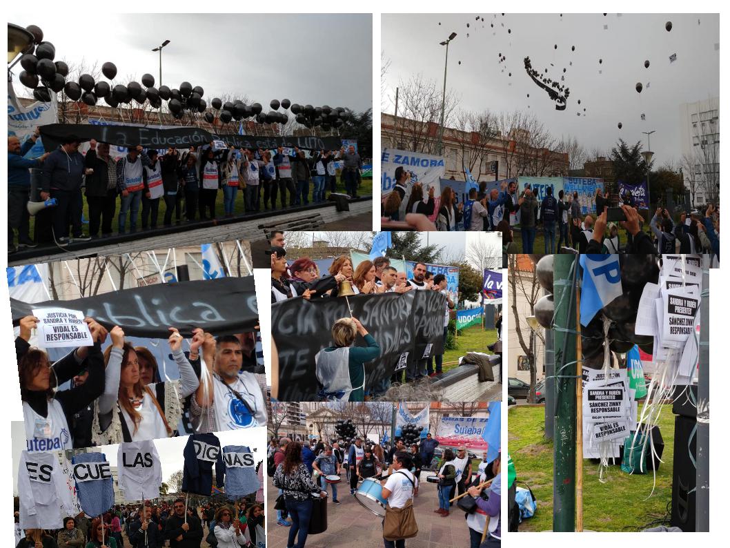 CAMPANAZO POR SANDRA Y RUBÉN Y ACTIVIDADES EN TODOS LOS DISTRITOS  PRIMERA JORNADA DE LUCHA DEL PARO DE 48 HS. CON ALTÍSIMA ADHESIÓN: LA  DOCENCIA BONAERENSE DE PIE