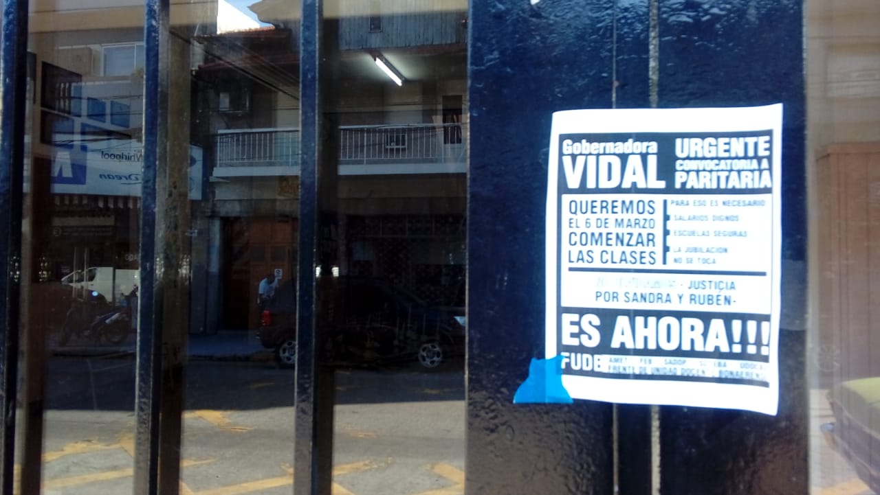 EN TODA LA PROVINCIA, EL MISMO RECLAMO: ¡ESCUELAS SEGURAS Y SALARIOS DIGNOS!