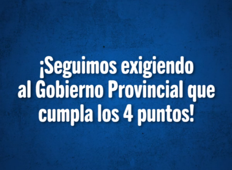 UN LOGRO DE LA LUCHA DEL SUTEBA: EL GOBIERNO PROVINCIAL RESPONDIÓ A 3 DE LOS 4 CONDICIONAMIENTOS