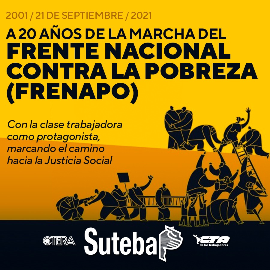 21 DE SEPTIEMBRE: MARCHA DEL FRENTE NACIONAL CONTRA LA POBREZA (FRENAPO)